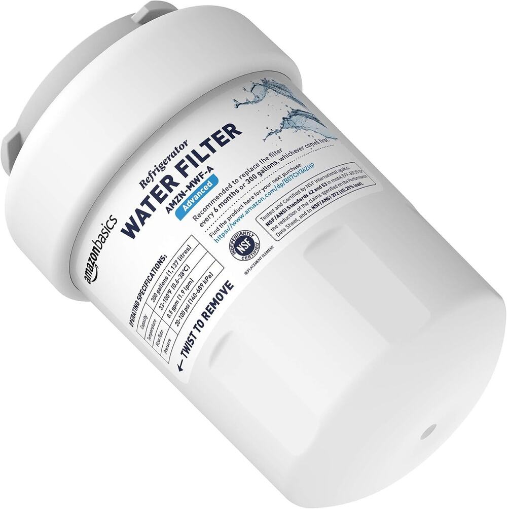Amazon Basics Replacement GE MWF A Refrigerator Water Filter Advanced - Sealed